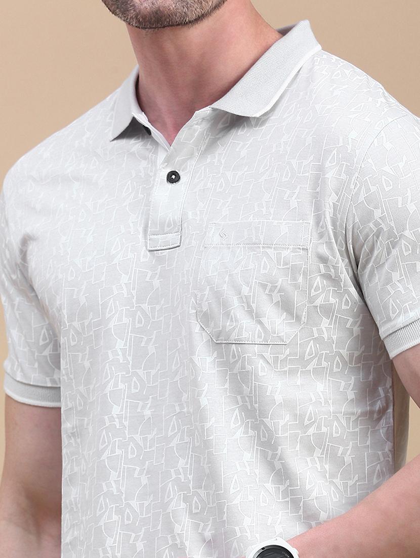 men printed short sleeve slim fit polo t-shirt - 21949230 - Standard Image - 4