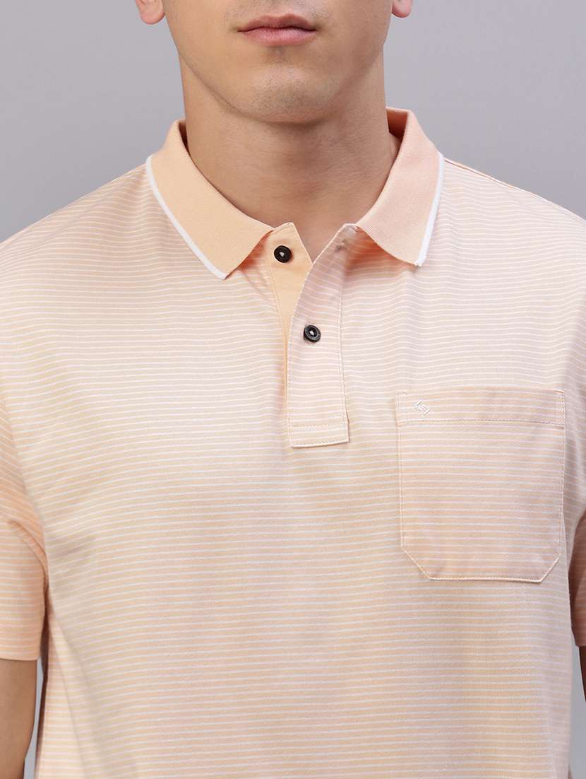 men striped short sleeve slim fit polo t-shirt - 21949232 -  Standard Image - 4