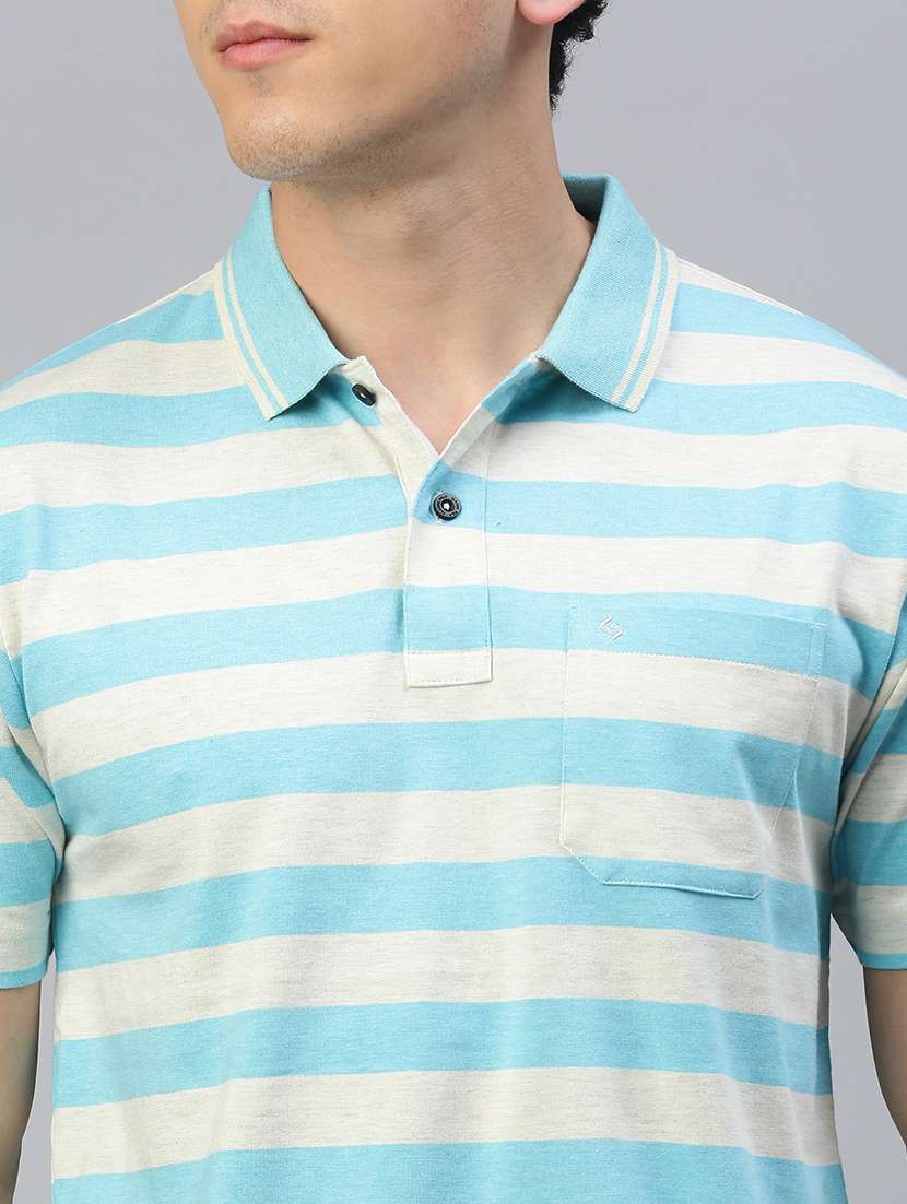 men striped short sleeve regular fit polo t-shirt - 21949241 -  Standard Image - 4