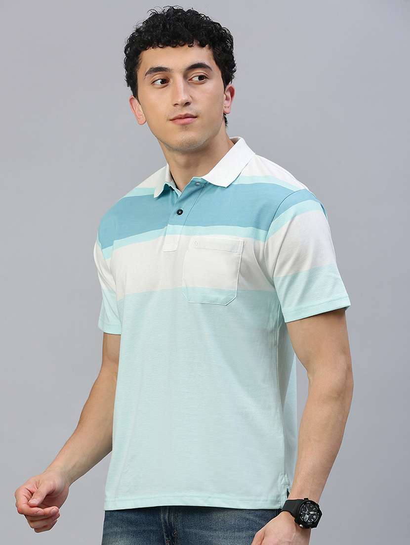 men color block short sleeve regular fit polo t-shirt - 21949243 -  Standard Image - 1