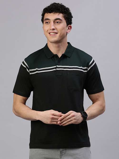 men color block short sleeve regular fit polo t-shirt - 21949244 -  Standard Image - 0