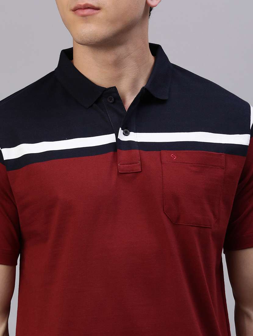 men color block short sleeve regular fit polo t-shirt - 21949247 -  Standard Image - 4