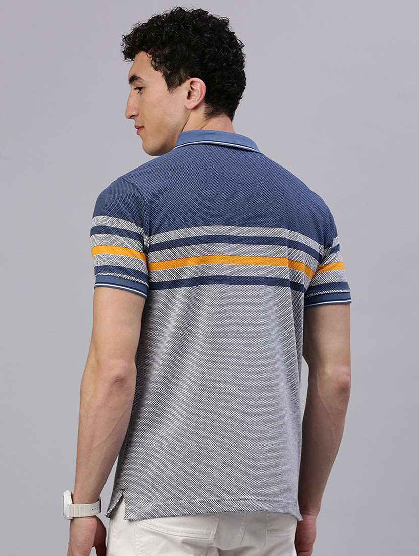 men color block short sleeve regular fit polo t-shirt - 21949252 -  Standard Image - 1
