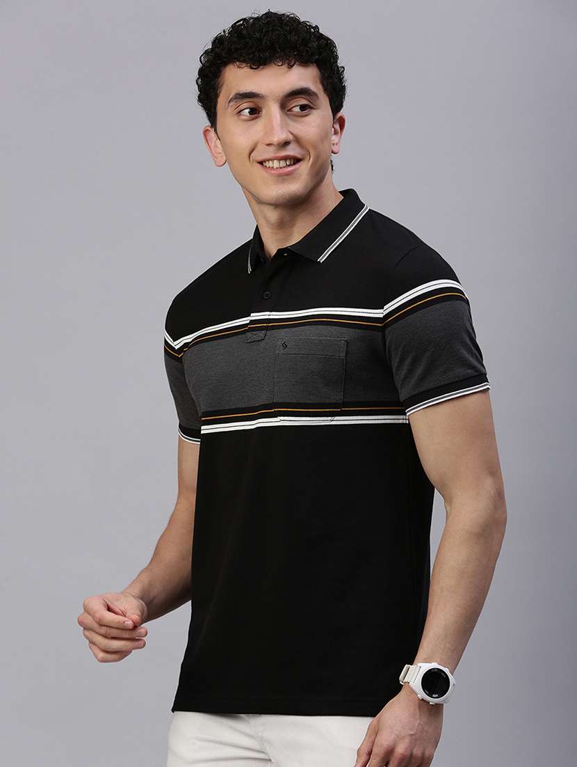 men color block short sleeve regular fit polo t-shirt - 21949254 -  Standard Image - 1