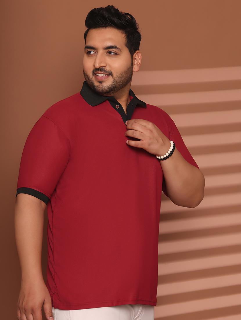 men plus size solid short sleeve regular fit polo t-shirt - 21949268 - Standard Image - 1