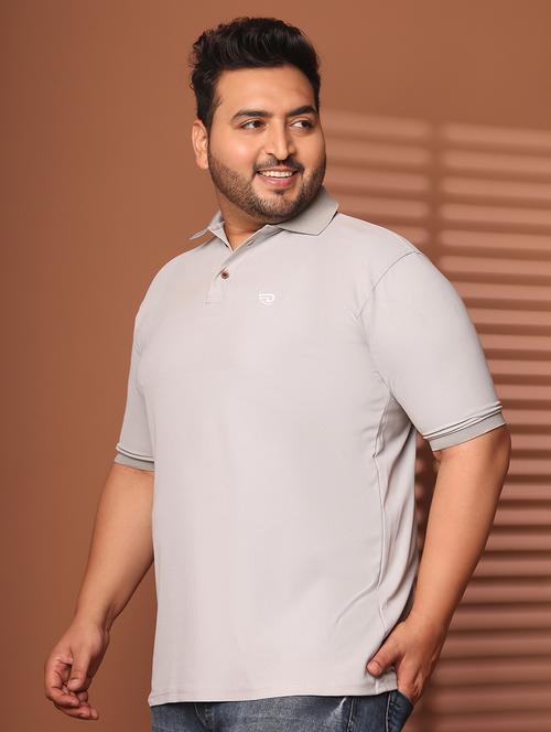 men plus size solid short sleeve regular fit polo t-shirt - 21949271 - Standard Image - 0