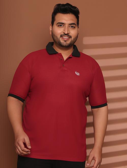 men plus size solid short sleeve regular fit polo t-shirt - 21949274 -  Standard Image - 0