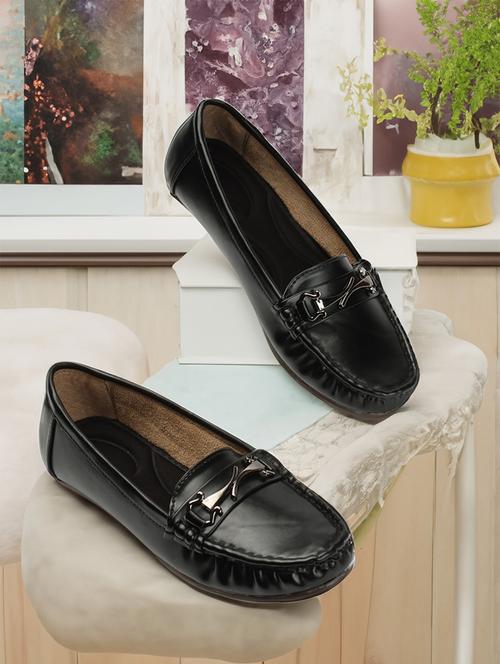 women black slip on loafer - 21949277 - Standard Image - 0