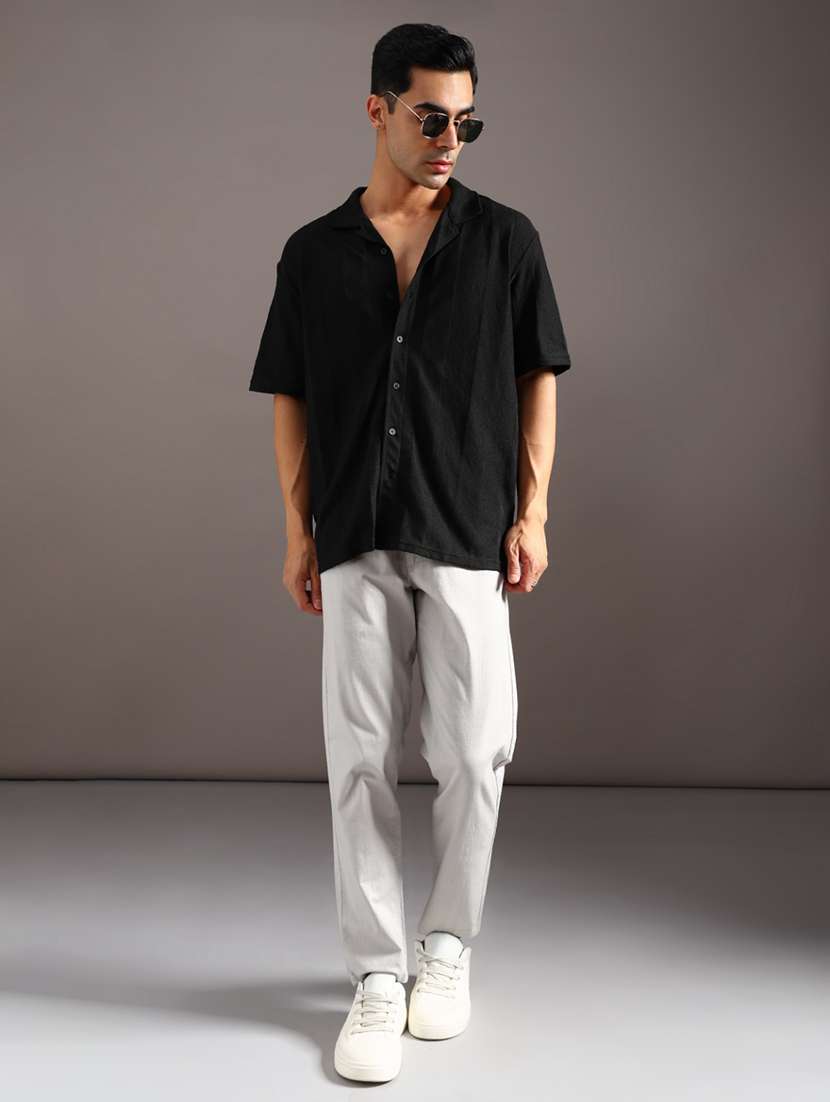 men solid mid rise chinos casual trouser - 21949383 -  Standard Image - 4