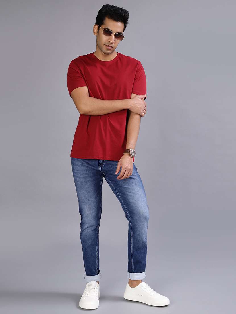 men solid short sleeve regular fit t-shirt - 21949398 -  Standard Image - 4