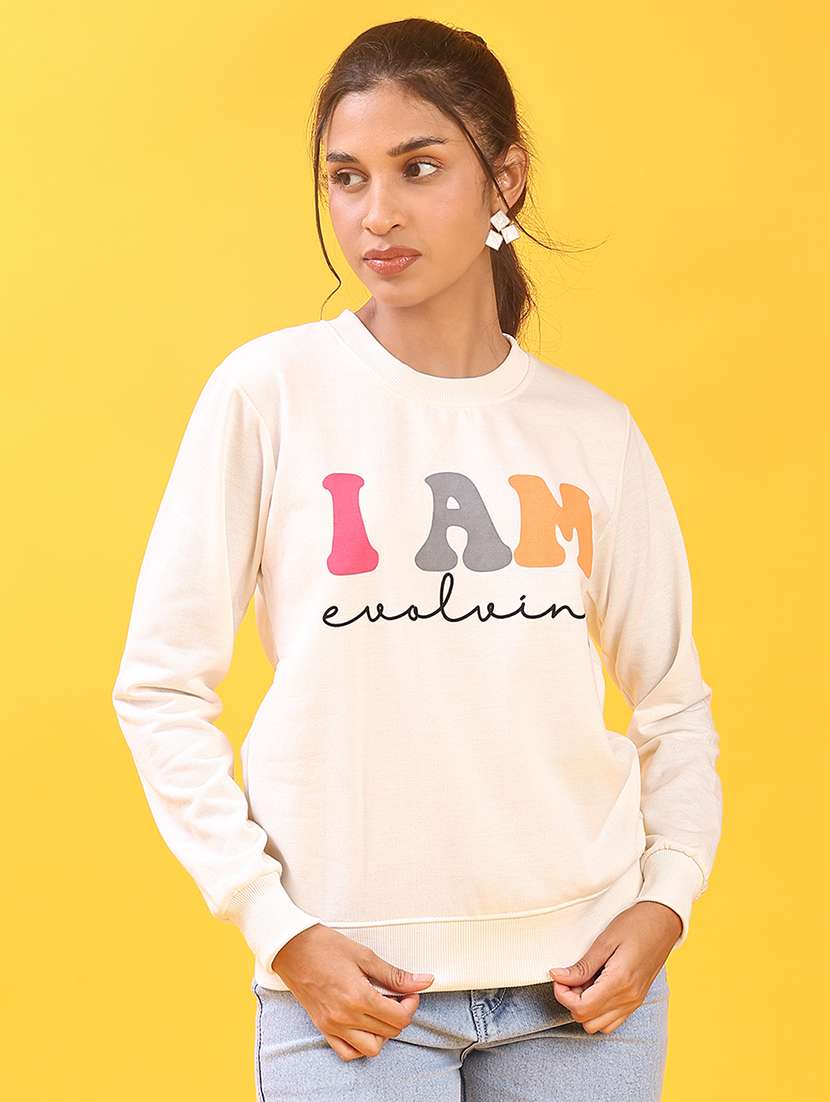 women printed long sleeve sweatshirt - 21949421 -  Standard Image - 1
