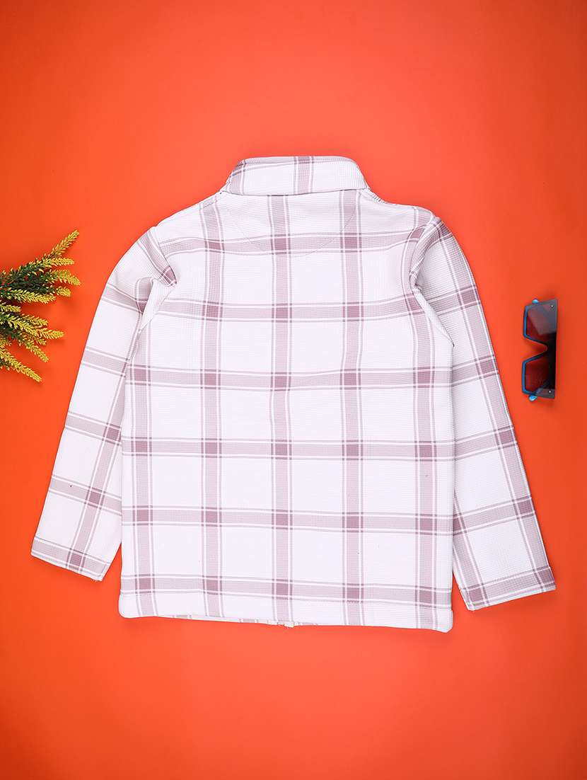 Boys Checkered Long Sleeves Regular Jacket - 21949444 -  Standard Image - 1