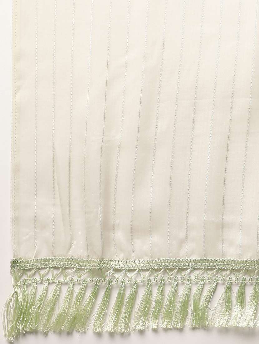 women striped embellished saree with blouse - 21949641 -  Standard Image - 4