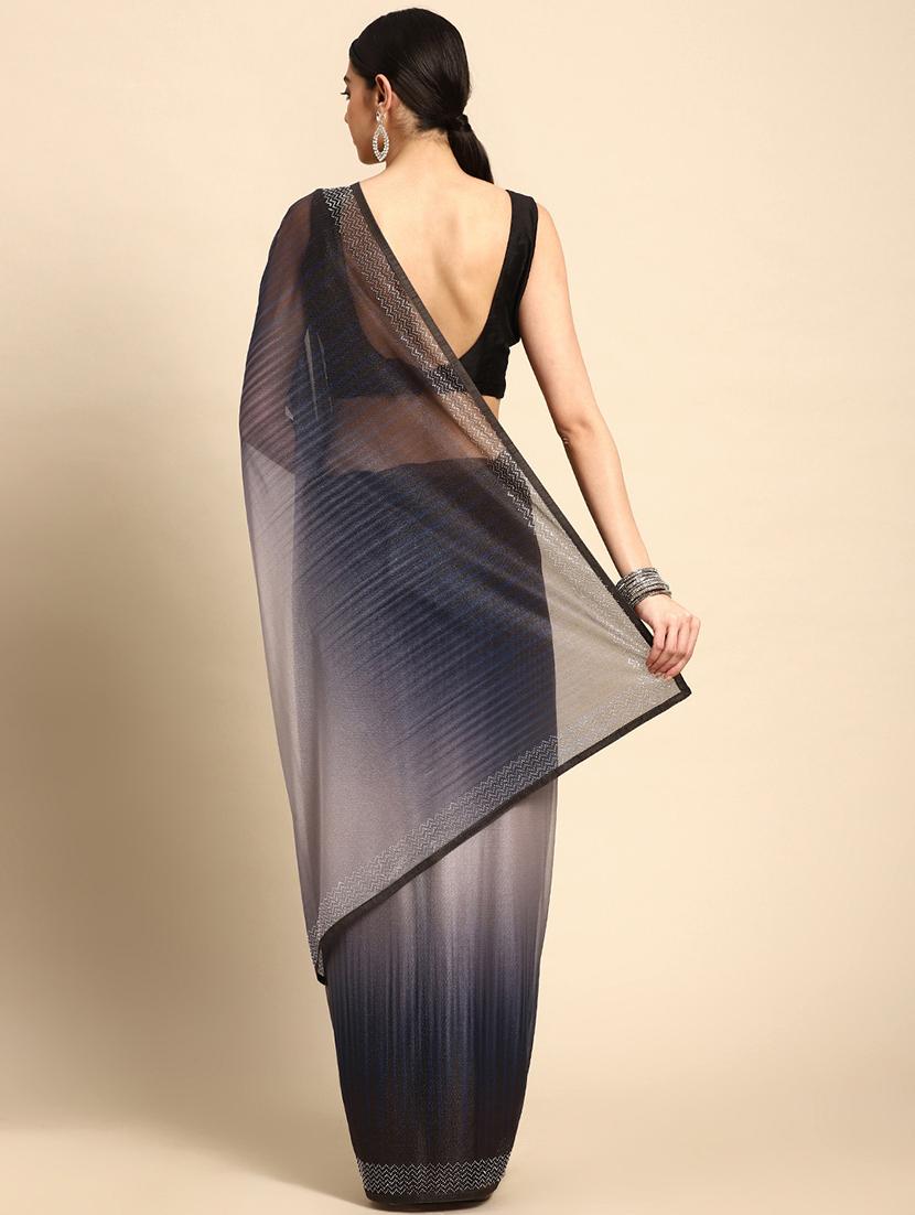 women ombre embellished saree with blouse - 21949648 -  Standard Image - 1