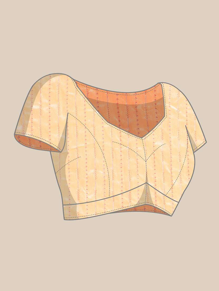 women striped embellished saree with blouse - 21949714 - Standard Image - 4