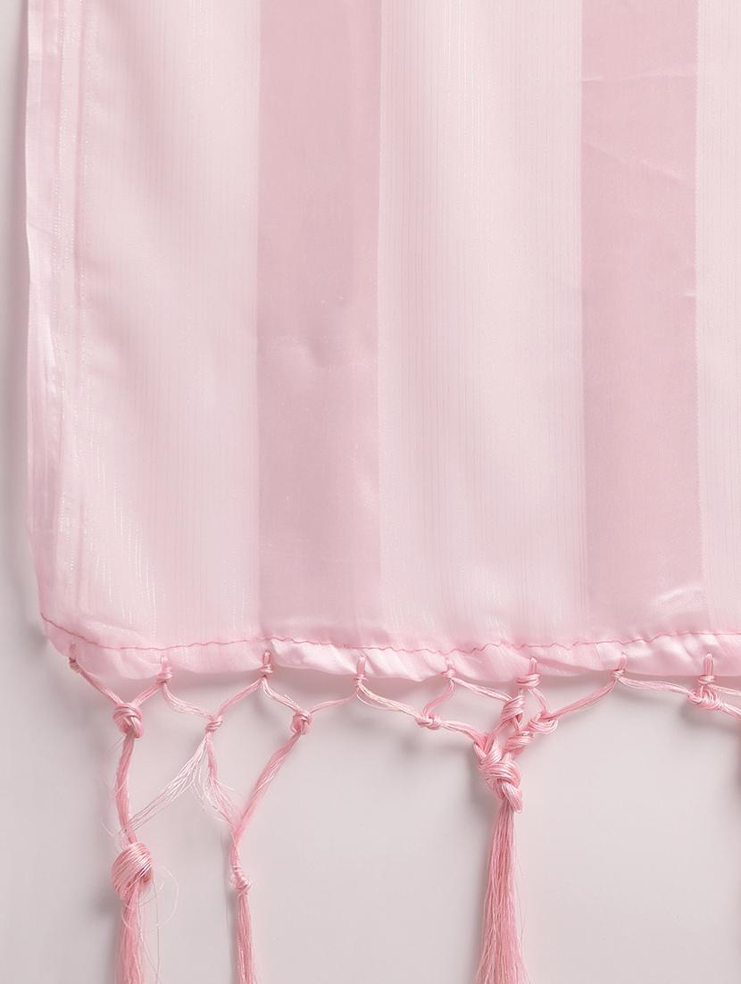 women pink striped saree with blouse - 21949757 - Standard Image - 4