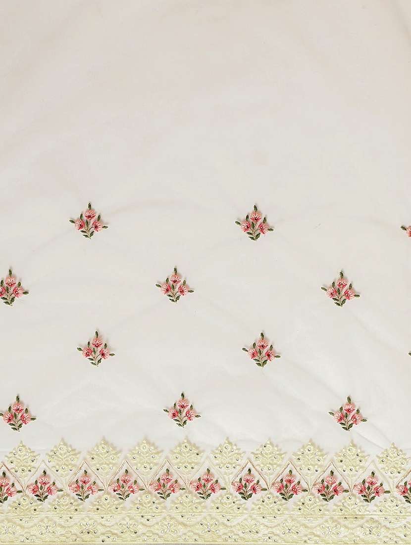 women solid with work embroidered saree with blouse - 21949814 - Standard Image - 4