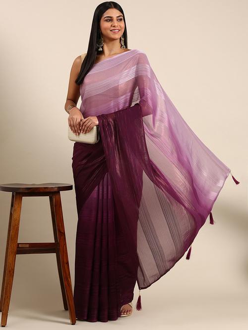 women ombre printed saree with blouse - 21949834 - Standard Image - 0