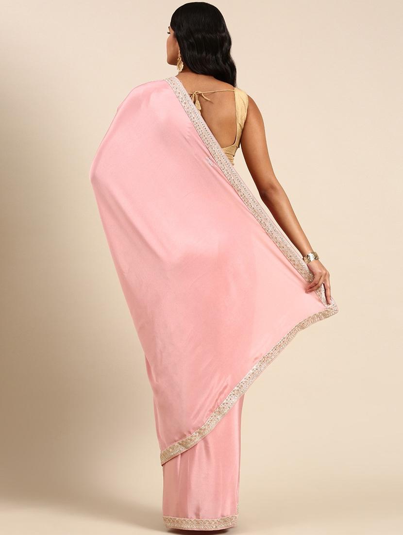 women solid with bordered saree with blouse - 21949873 -  Standard Image - 1