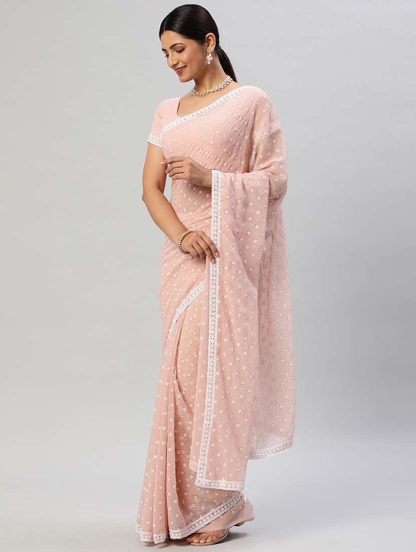 women floral printed saree with blouse - 21949947 -  Standard Image - 1