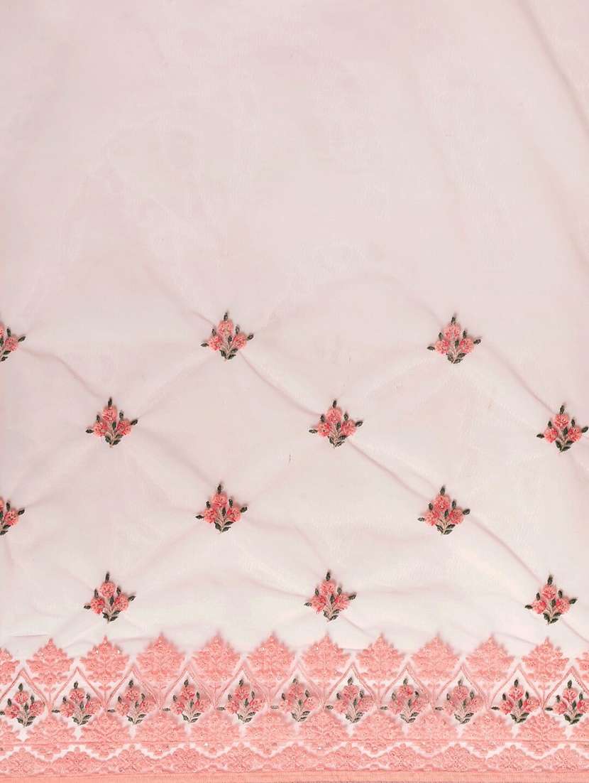 women solid with work embroidered saree with blouse - 21950062 -  Standard Image - 4