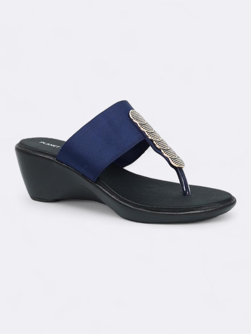 women blue toe separator wedge - 21950082 - Standard Image - 1