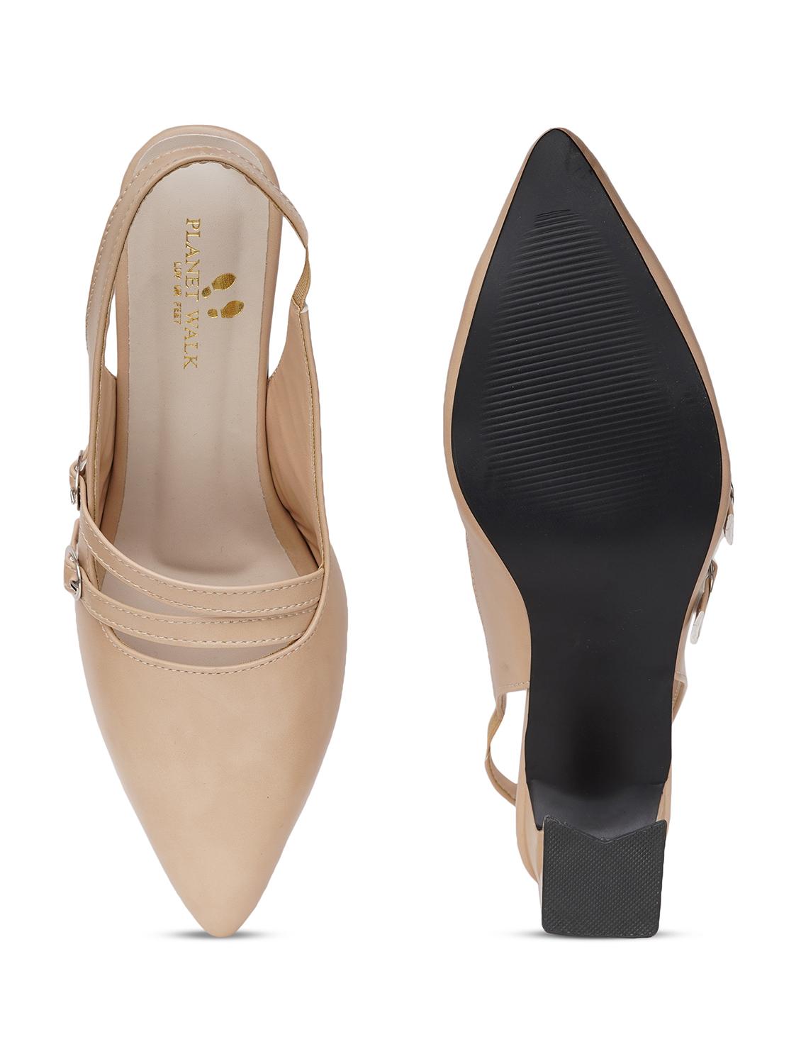 women cream back strap sandal - 21950090 - Standard Image - 4