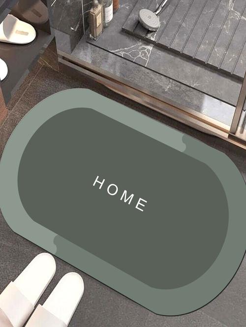 olive non-slip quick dry bathroom mat  - 21950182 -  Standard Image - 0