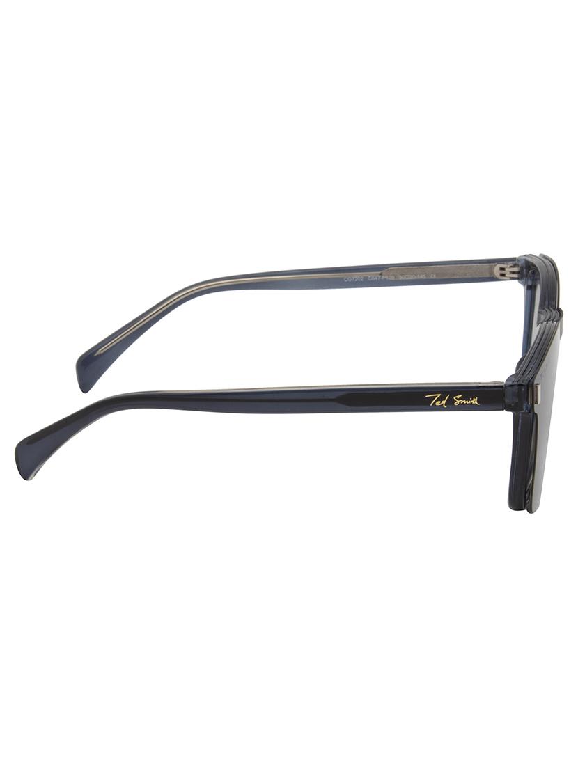 ted smith unisex blue-black wayfarer acetate clip on frames clip on sunglasses with polarized lens - 21950192 - Standard Image - 4