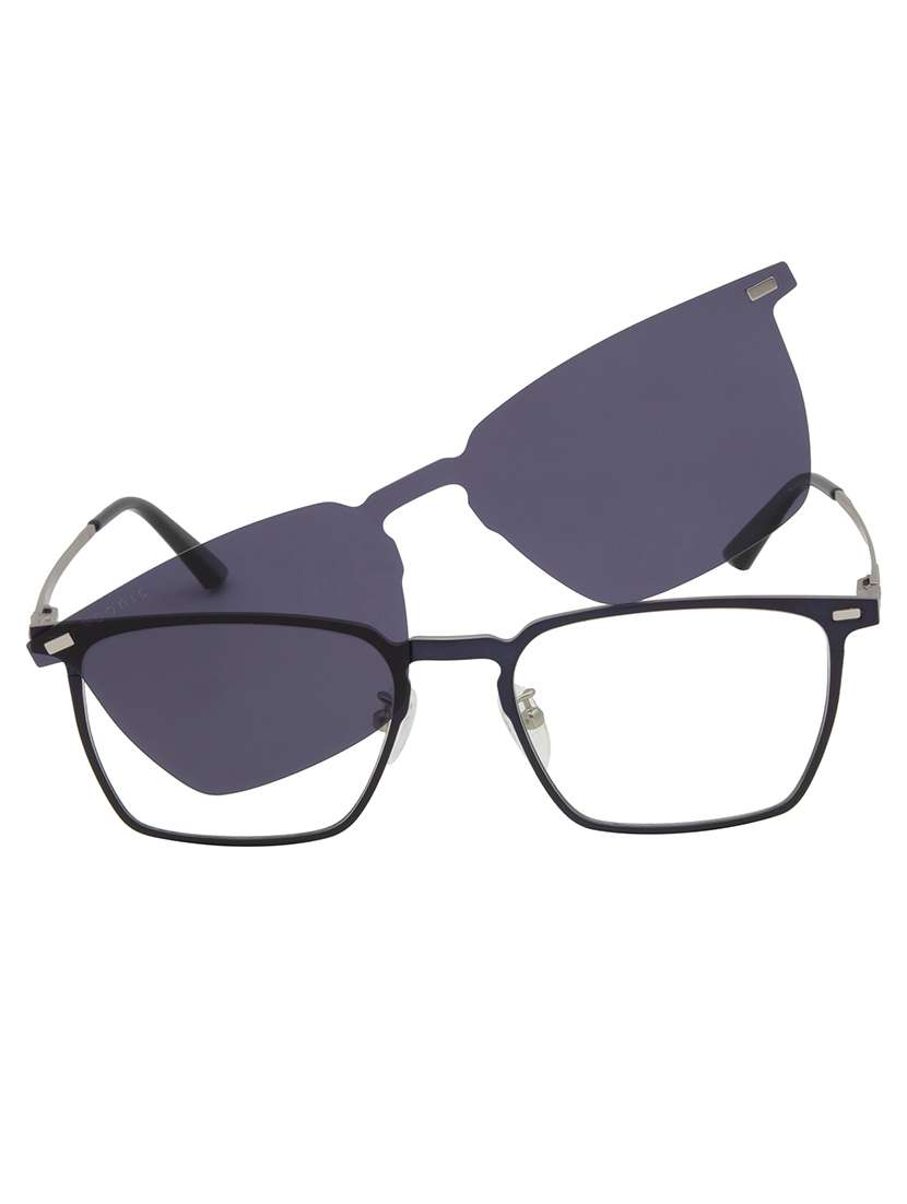 ted smith unisex black wayfarer metal clip on frames clip on sunglasses with polarized lens - 21950194 -  Standard Image - 1