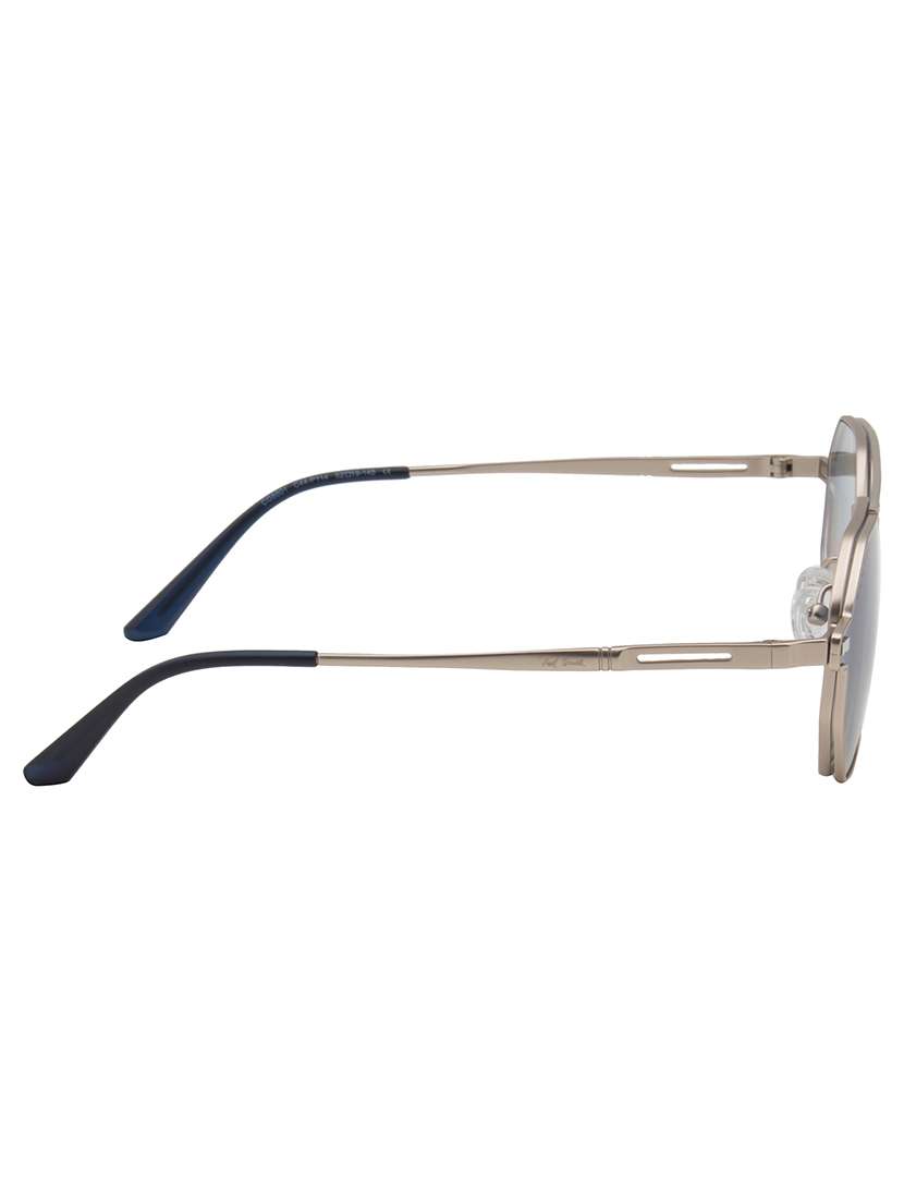 ted smith unisex silver-blue hexogan metal clip on frames clip on sunglasses with polarized lens - 21950195 -  Standard Image - 4
