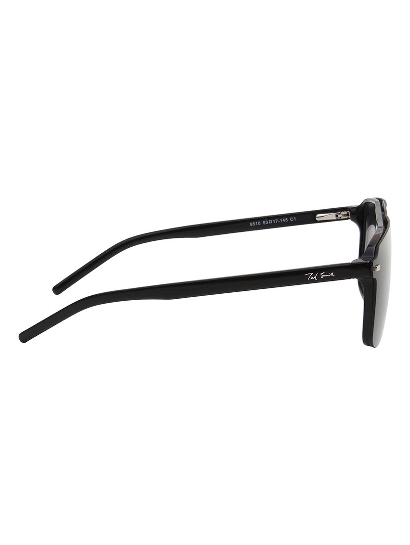 ted smith unisex black aviator acetate clip on frames clip on sunglasses with polarized lens - 21950198 - Standard Image - 4