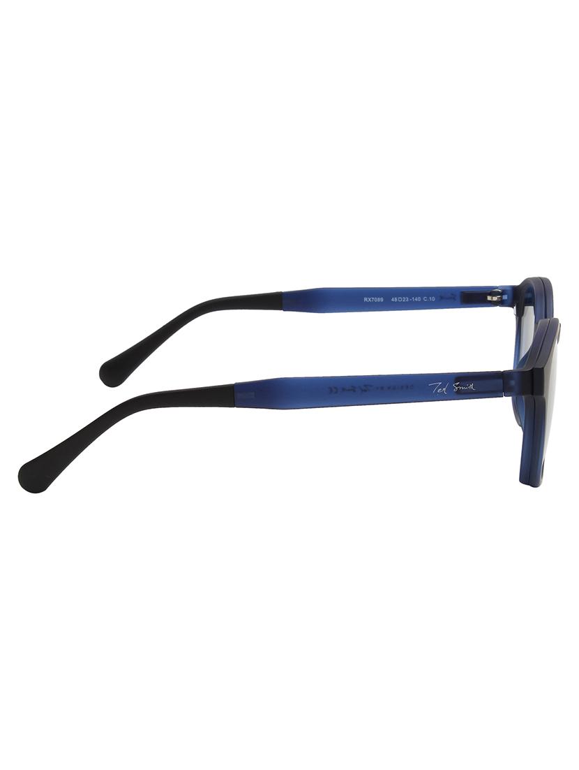 ted smith unisex blue square clip on frames clip on sunglasses with polarized lens - 21950206 - Standard Image - 4