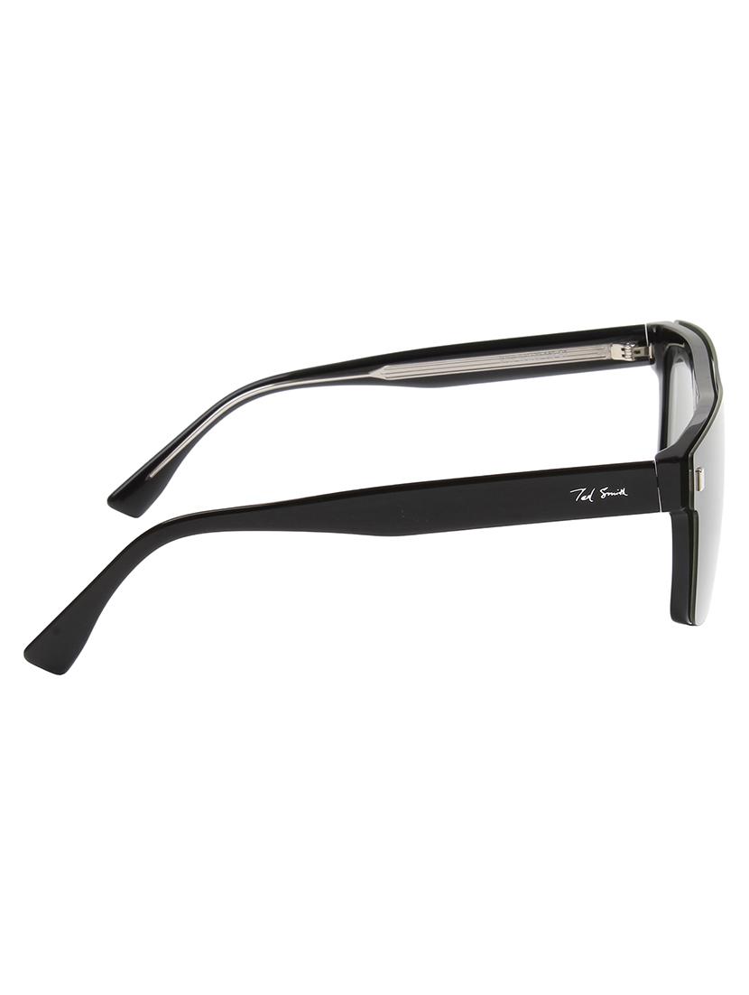 ted smith unisex black-green square acetate clip on frames clip on sunglasses with polarized lens - 21950208 - Standard Image - 4