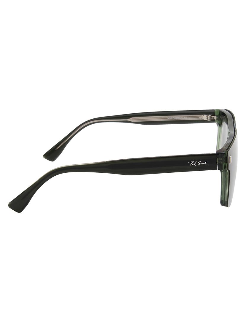 ted smith unisex green square acetate clip on frames clip on sunglasses with polarized lens - 21950209 - Standard Image - 4