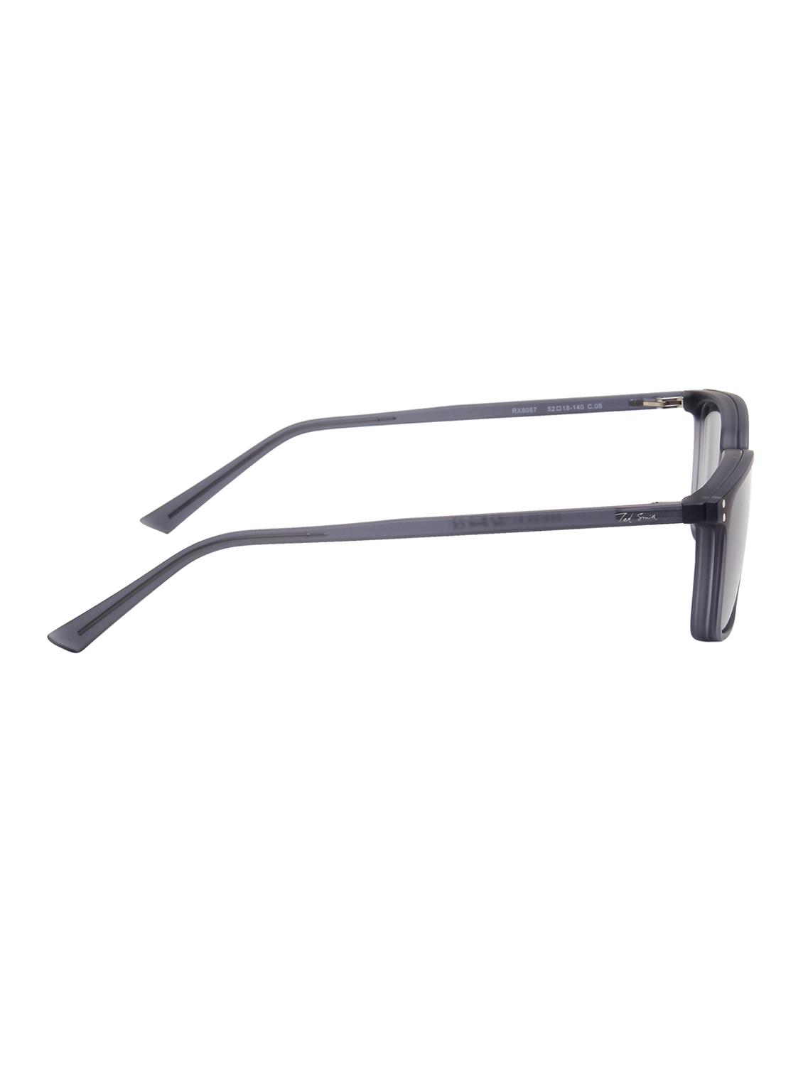 ted smith unisex grey rectangular clip on frames clip on sunglasses with polarized lens - 21950212 - Standard Image - 4