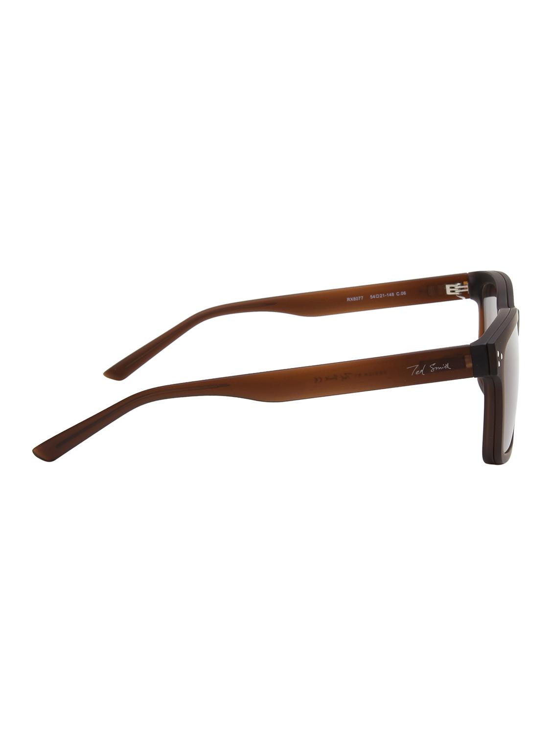 ted smith unisex brown square clip on frames clip on sunglasses with polarized lens - 21950216 - Standard Image - 4