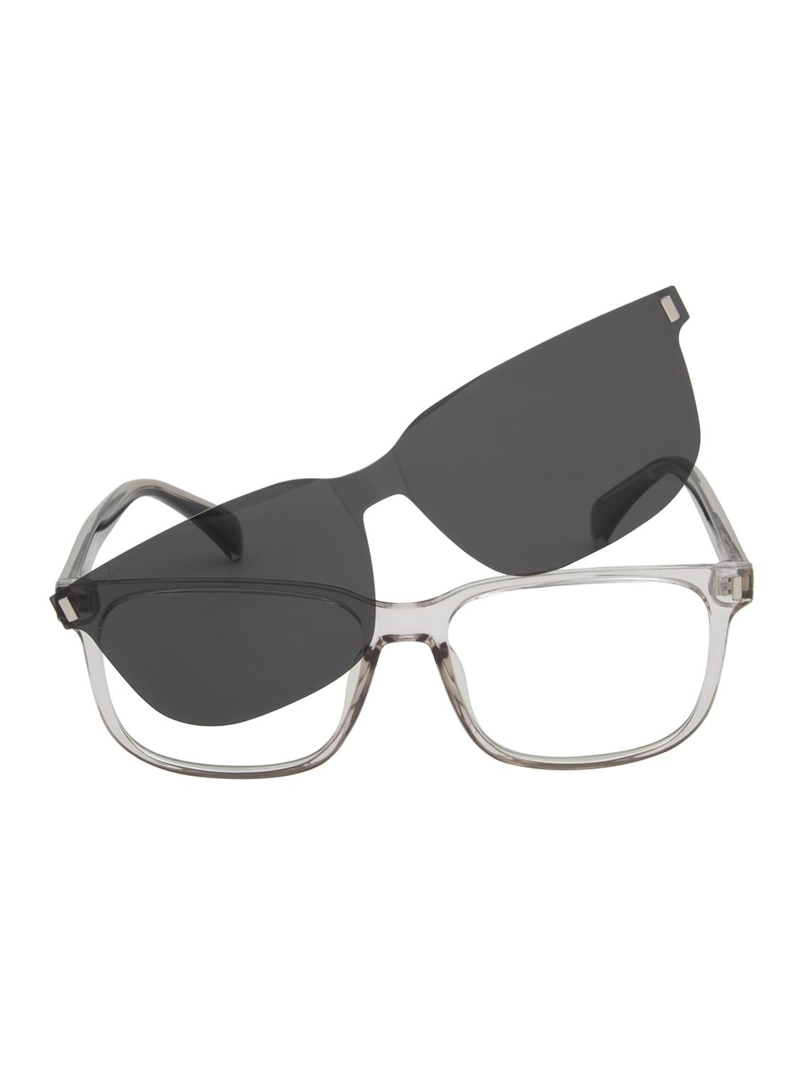 ted smith unisex crystal wayfarer acetate clip on frames clip on sunglasses with polarized lens - 21950219 - Standard Image - 1