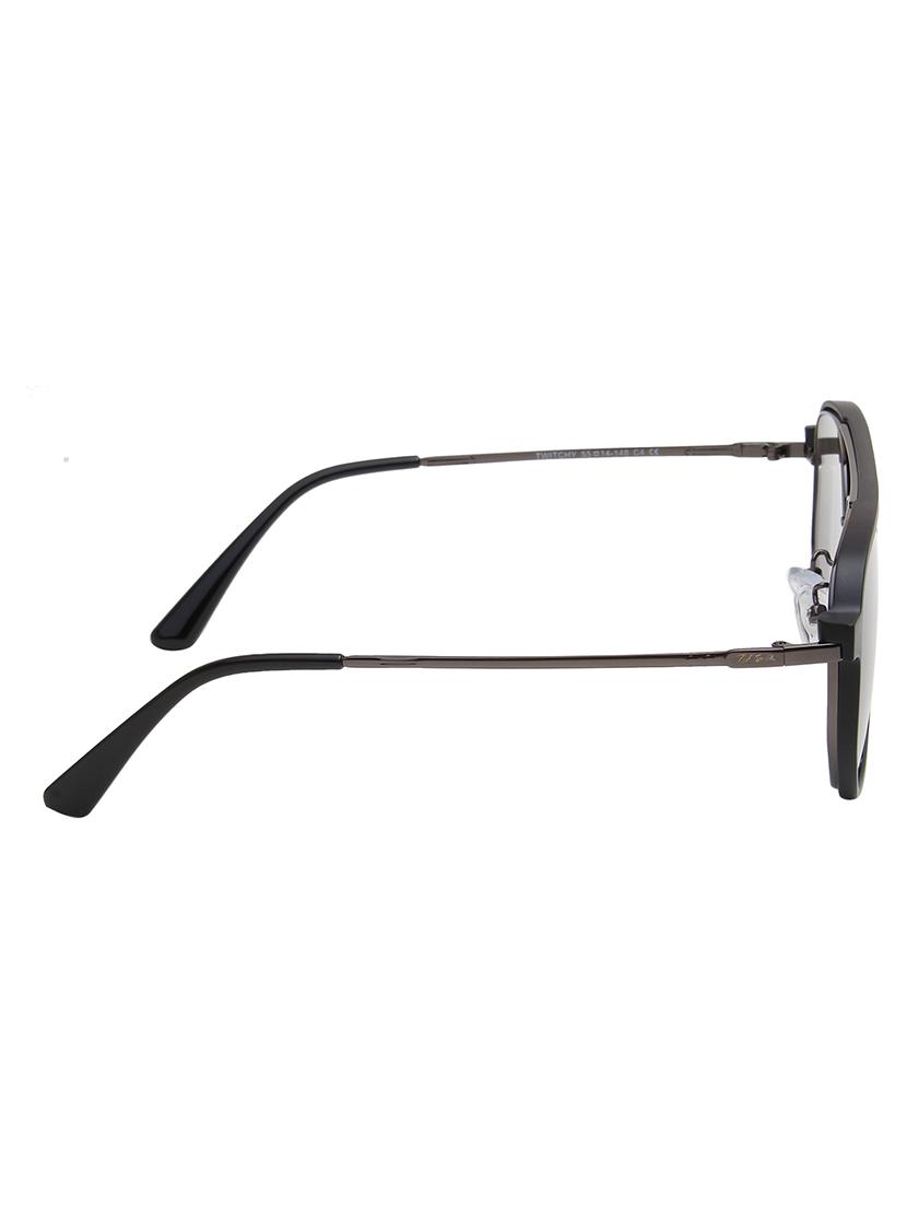 ted smith unisex gunmetal aviator metal clip on frames clip on sunglasses with polarized lens - 21950222 - Standard Image - 4