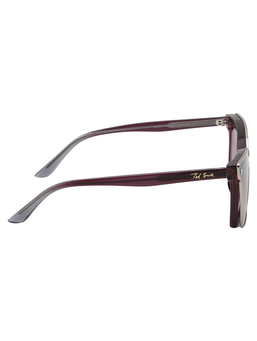 ted smith women margenta-purple cateye acetate clip on frames clip on sunglasses with polarized lens - 21950224 - Standard Image - 4