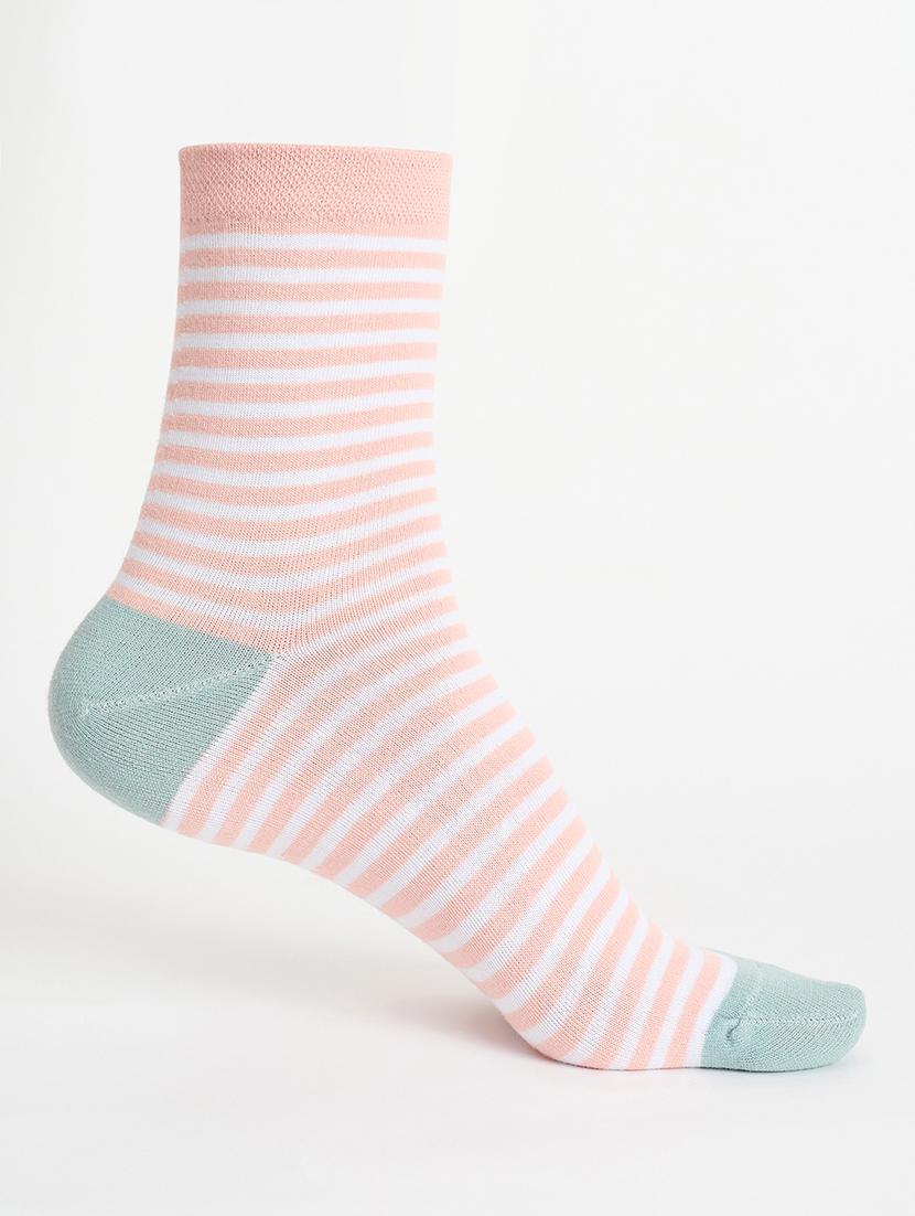 women pack of 5 striped above ankle length socks - 21950229 - Standard Image - 4