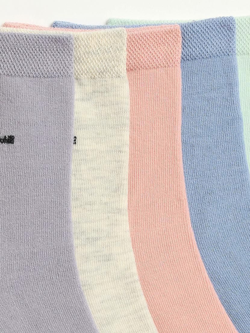 women pack of 5 solid above ankle length socks - 21950232 - Standard Image - 6