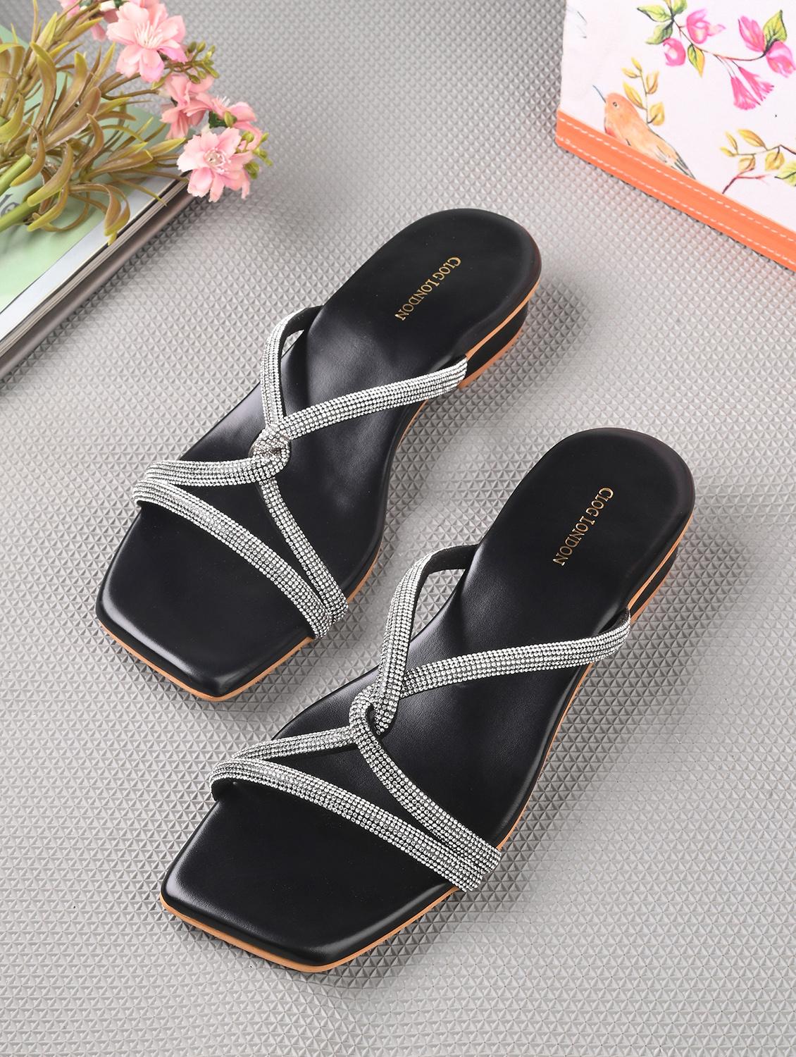 women black slip on sandal - 21950253 -  Zoom Image - 0