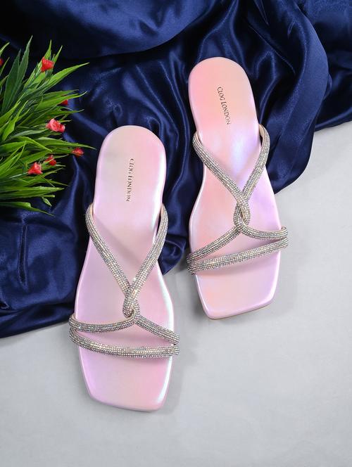 women purple slip on sandal - 21950254 - Standard Image - 0