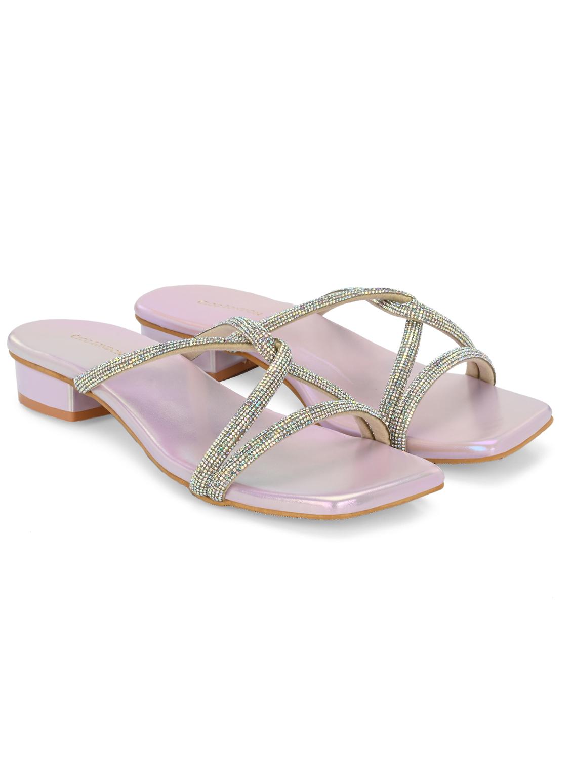 women purple slip on sandal - 21950254 - Standard Image - 1