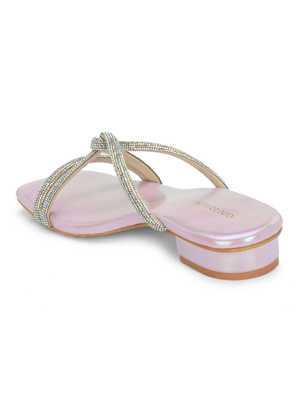 women purple slip on sandal - 21950254 - Standard Image - 4