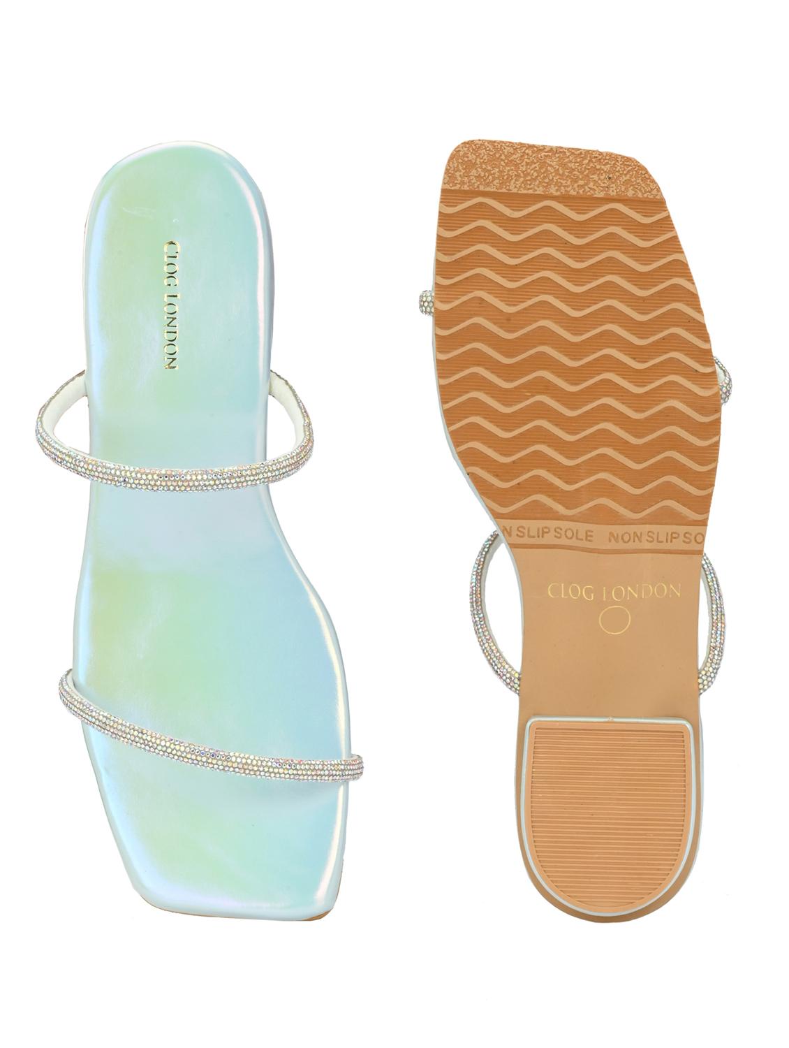 women blue slip on sandal - 21950255 - Standard Image - 6