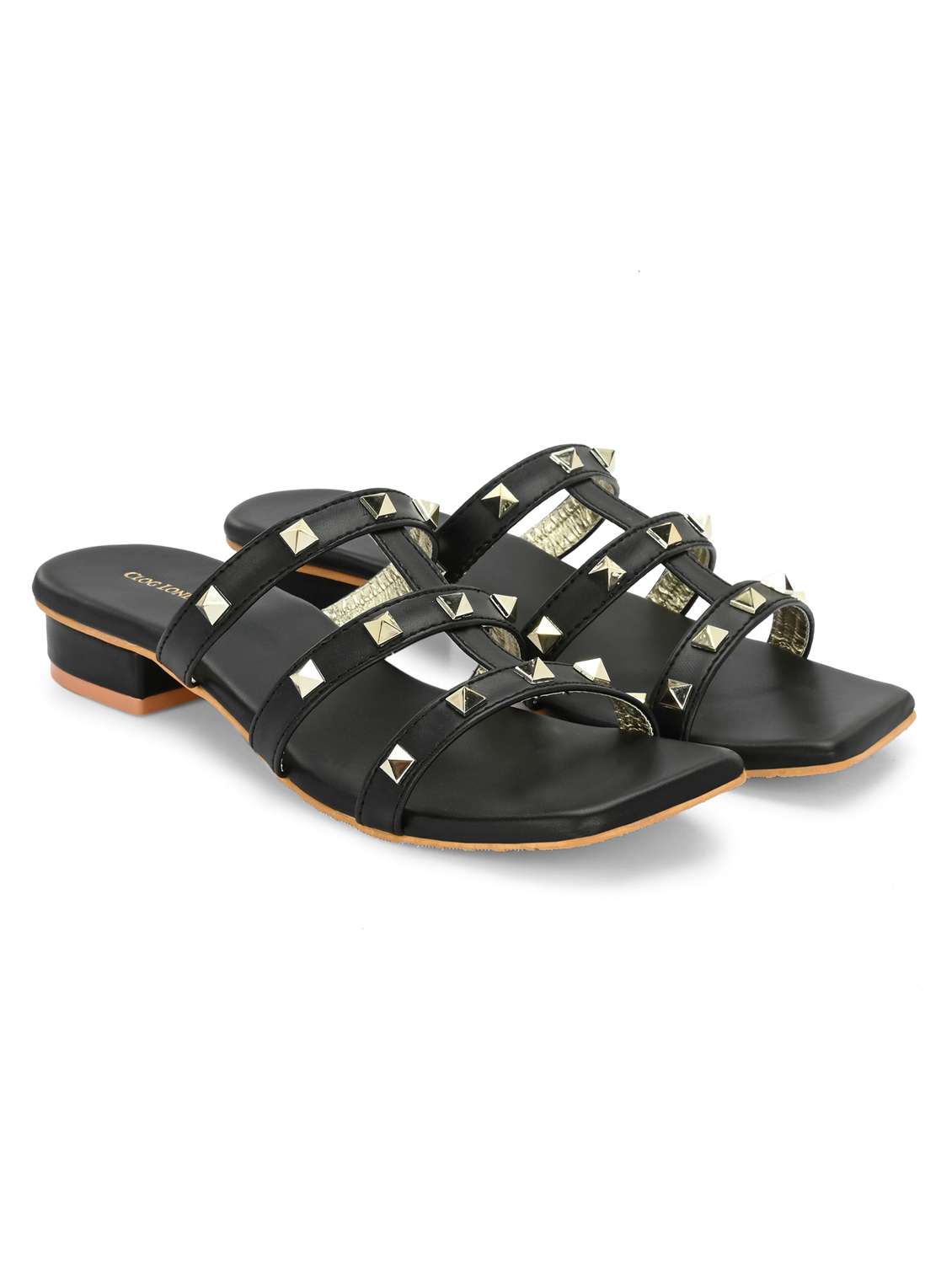 women black slip on sandal - 21950259 -  Standard Image - 1