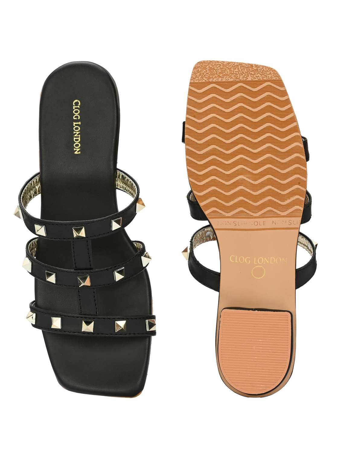 women black slip on sandal - 21950259 -  Standard Image - 6