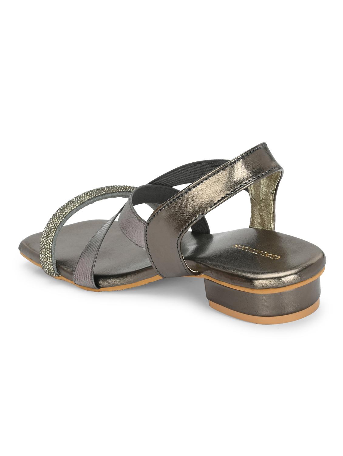 women grey back strap sandal - 21950262 - Standard Image - 4